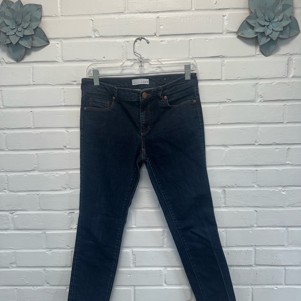 LOFT Women's Dark Indigo Modern Skinny Jeans